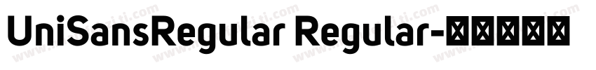 UniSansRegular Regular字体转换